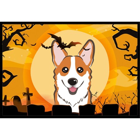 Carolines Treasures Halloween Red Corgi Indoor and Outdoor Mat- 24 x 36 in. BB1812JMAT